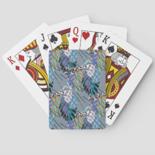 Abstract pattern seamless illustration 3 playing cards