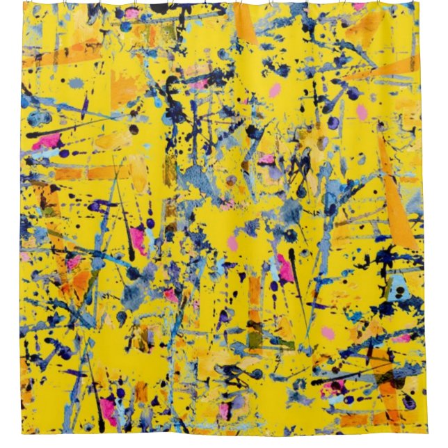 Abstract pattern shower curtain (Front)