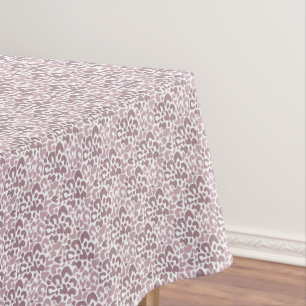 Abstract pattern spotted brown and beige tablecloth