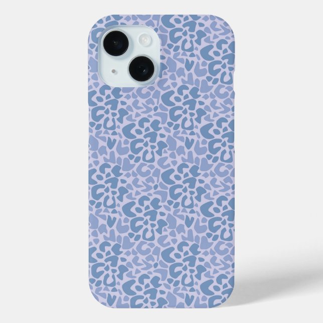 Abstract pattern spotted grey and blue Case-Mate iPhone case (Back)