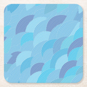 Abstract pattern square paper coaster
