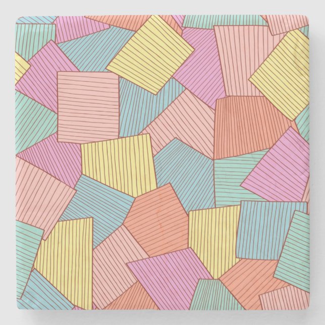 Abstract pattern stone coaster (Front)