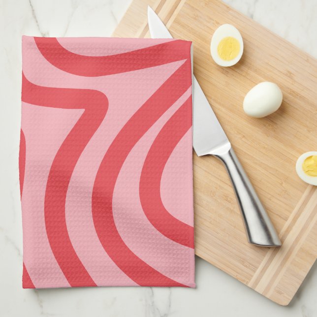abstract pattern tea towel (Quarter Fold)