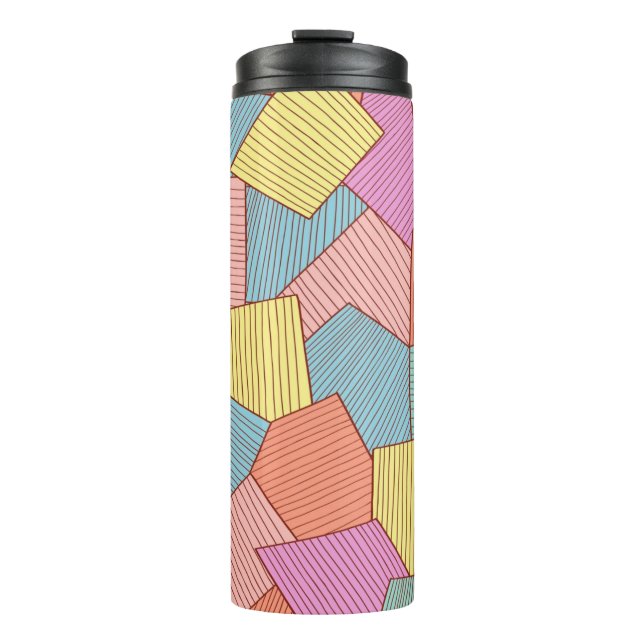 Abstract pattern thermal tumbler (Front)