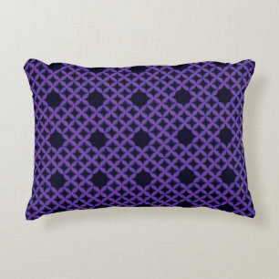 Abstract Pattern with Purple Geometric Petals Decorative Cushion