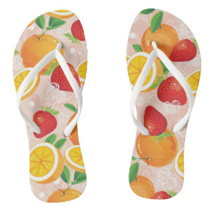 Abstract pattern with strawberry jandals