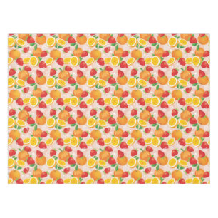 Abstract pattern with strawberry tablecloth
