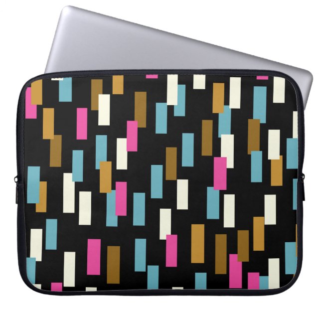 Abstract pattern with textured geometric shapes. a laptop sleeve (Front)