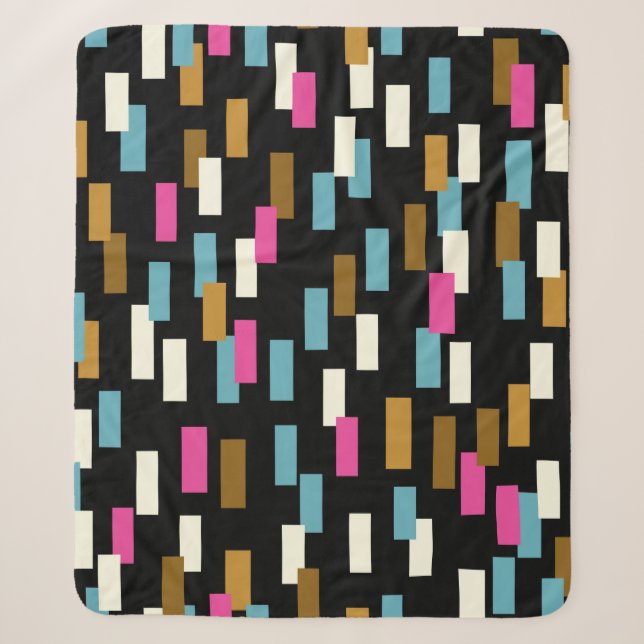 Abstract pattern with textured geometric shapes. a sherpa blanket (Front)