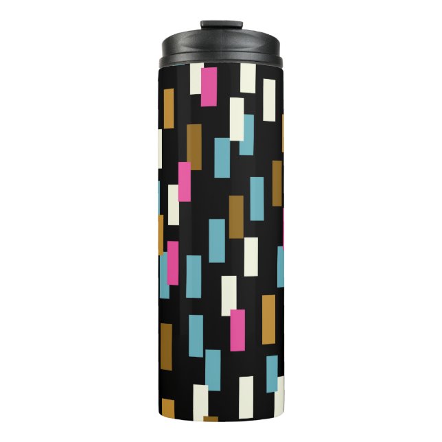 Abstract pattern with textured geometric shapes. a thermal tumbler (Front)