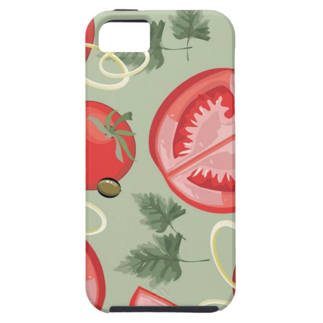 Abstract pattern with tomato Case-Mate iPhone case (Back)