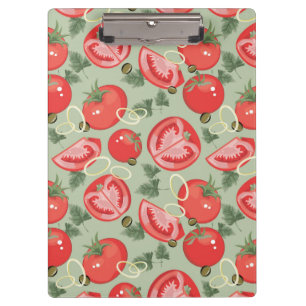 Abstract pattern with tomato clipboard