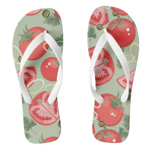Abstract pattern with tomato jandals