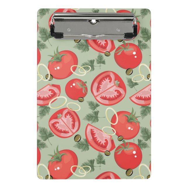 Abstract pattern with tomato mini clipboard (Front)