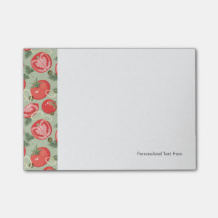 Abstract pattern with tomato post-it notes