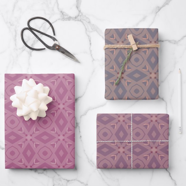 Abstract pattern wrapping paper sheet (Front)
