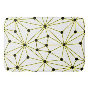 Abstract pattern -  yellow bath mat