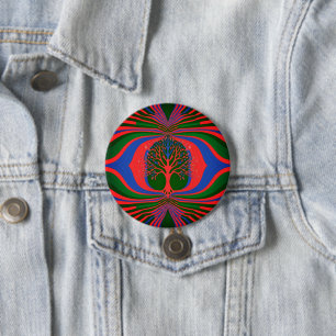 ABSTRACT PATTERNRound , Large, 3 Inch 7.5 Cm Round Badge