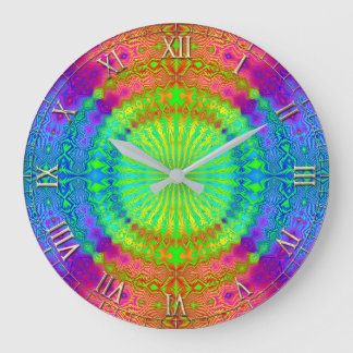Abstract Patterns 57A & Numeral Options Large Clock