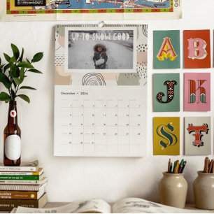 Abstract Patterns & Overlays   Photo Personalised Calendar