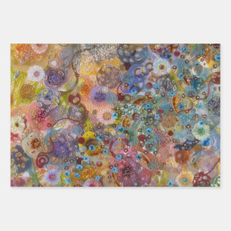Abstract patterns wrapping paper sheet