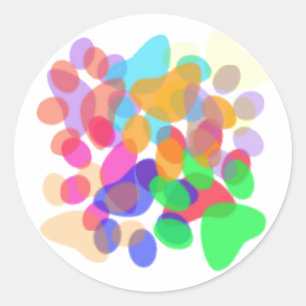 Abstract Paw Prints Sticker