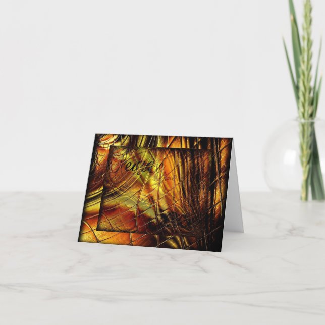 Abstract Peace of Glass Note Card (Front)