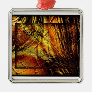 Abstract Peace of Glass Ornament