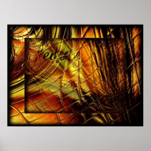 Abstract Peace of Glass Poster