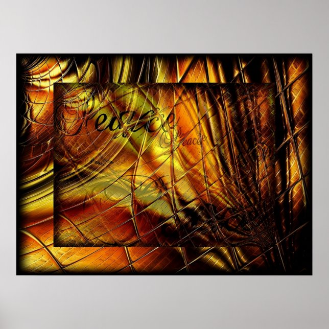 Abstract Peace of Glass Poster (Front)
