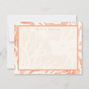 Abstract Peach Coral Card