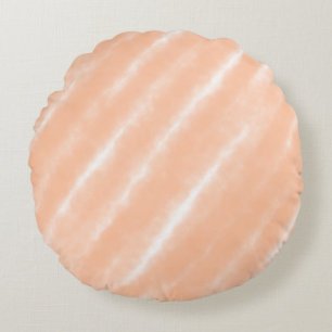 Abstract Peach Fuzz Watercolor Pattern Modern Round Cushion