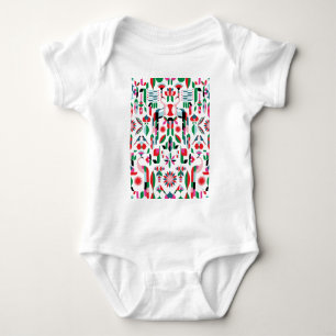 Abstract Peacock Baby Bodysuit