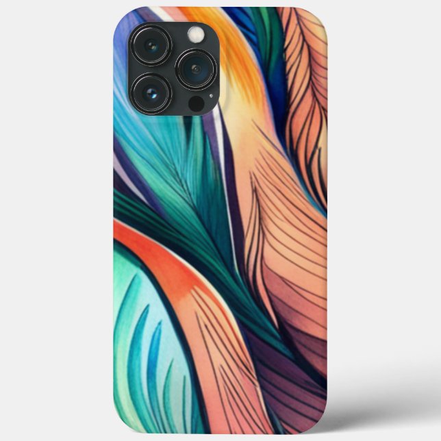 Abstract Peacock Case-Mate iPhone Case (Back)