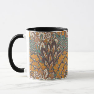 Abstract Peacock Feather Pattern Mug