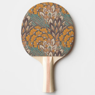 Abstract Peacock Feather Pattern Ping Pong Paddle