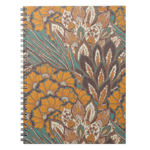 Abstract Peacock Feather Pattern Spiral Notebook