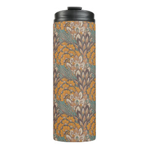 Abstract Peacock Feather Pattern Thermal Tumbler
