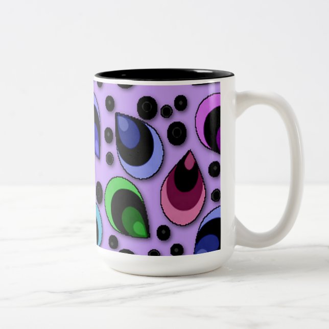 Abstract Peacock Feathers Pattern Mug (Right)