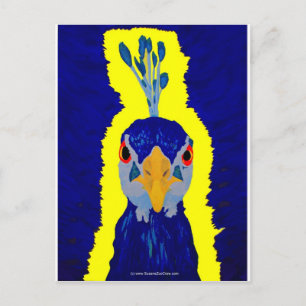 Abstract Peacock Head Postcard