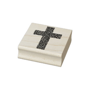 abstract pebble cross art stamp