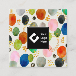 Abstract Pebble Gold Glitter Art Business Card