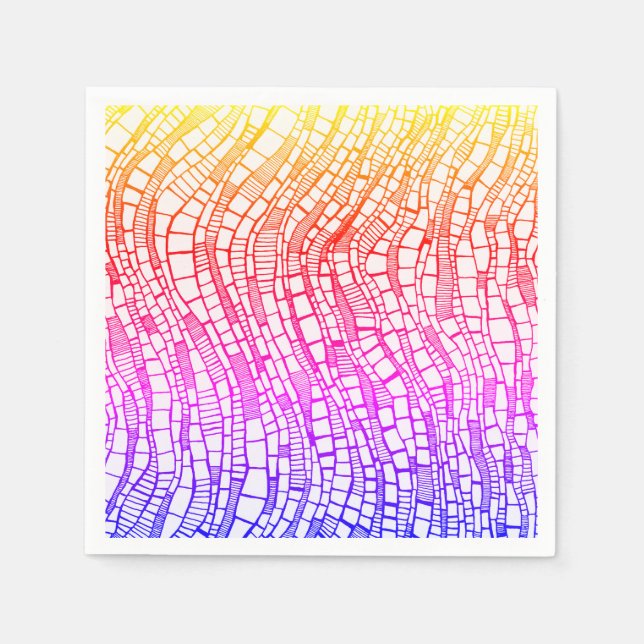 Abstract Pen & Ink Geometric Shapes Napkin (Front)