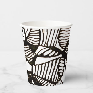Abstract Pen Scribble Squiggle Drawing Paper Cups