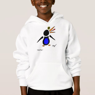 Abstract Penguin Kids Hooded Sweatshirt