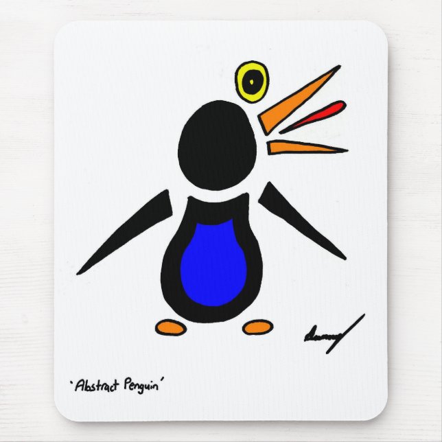 Abstract Penguin Mousepad (Front)