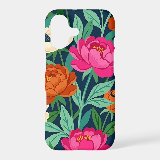 Abstract Peonies & Butterflies iPhone Cases (Back)