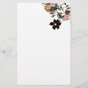 Abstract peonies Stationery