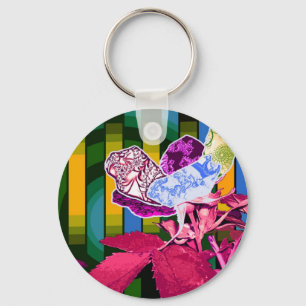 Abstract Perspective Key Ring