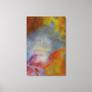 Abstract Petrified Wood close-up Canvas Print